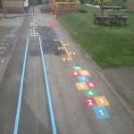 Tennis Courts Lining in Netherton 1