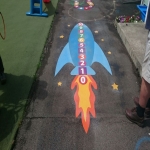 Thermoplastic Play Area Markings in Newton 6