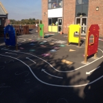 Playground Line Marking Removal  in Quaker's Yard 6