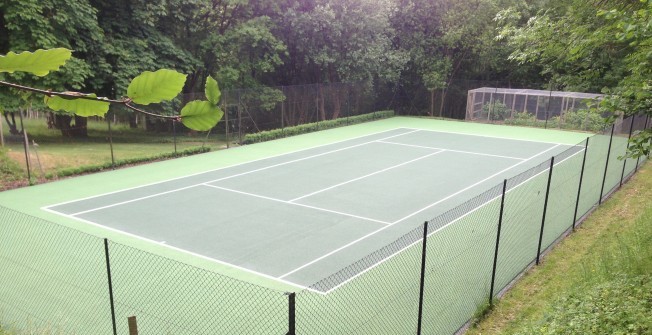Tennis Line Markings in Aldersey Park