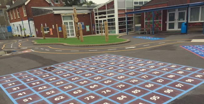 Number Grid Play Markings in Cheshire