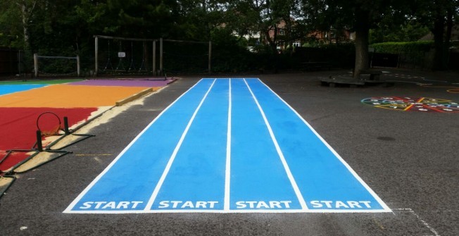 School Track Painting in Bridgend